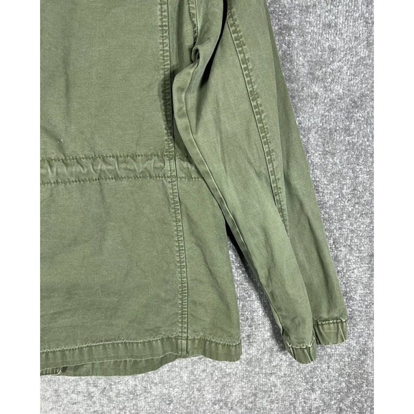 Old Navy Long Sleeve Utility Cargo Field Jacket Womens Small Green Pockets Zip - Picture 12 of 16